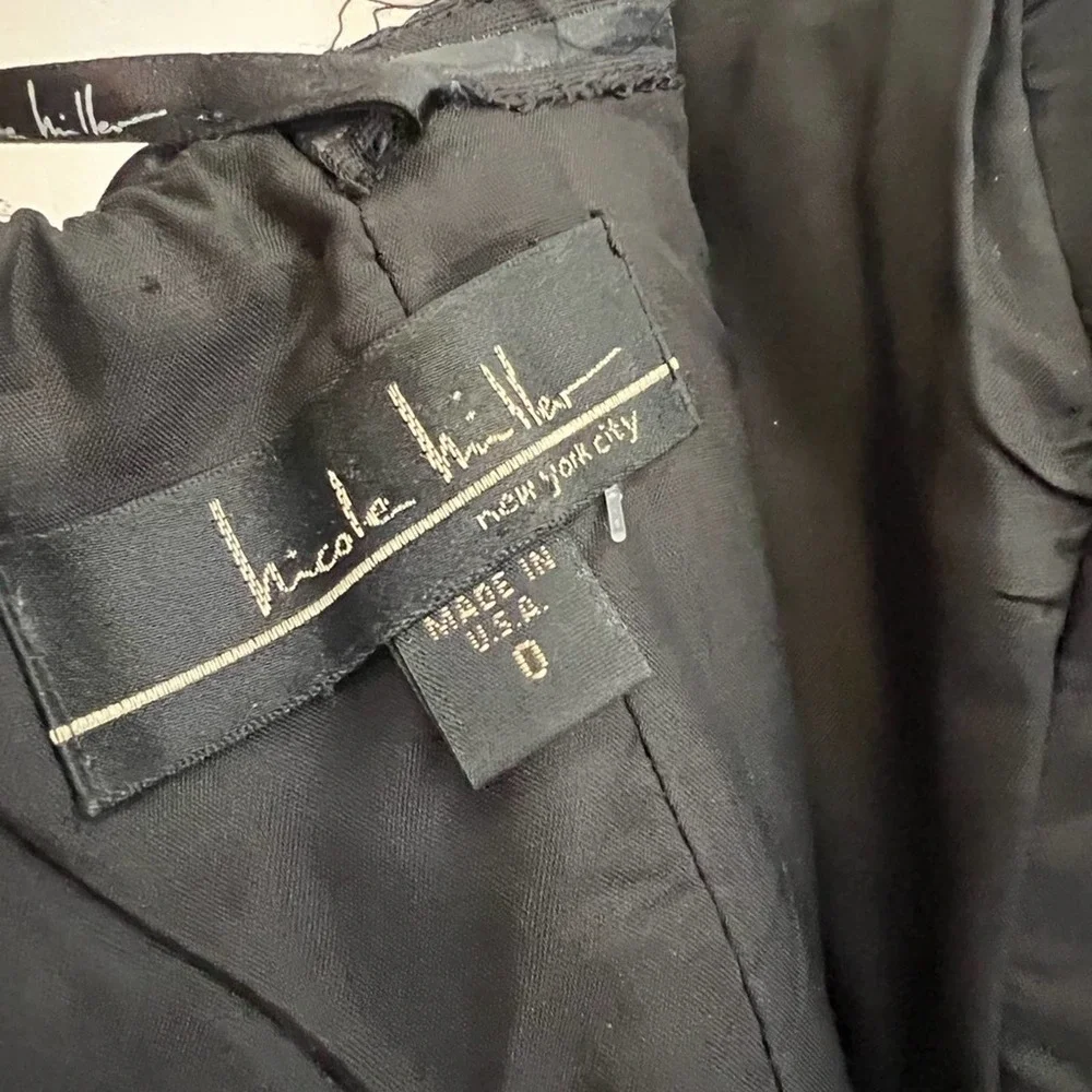 Nicole Miller Black Strapless Evening Gown - Picture 6 of 9